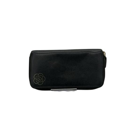 Chanel Bifold Long Wallet*Camellia Embossed in Gold*CC interlocking*Awesome - Picture 1 of 16